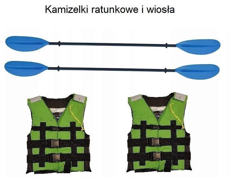 Kamizelki ratunkowe i wiosła